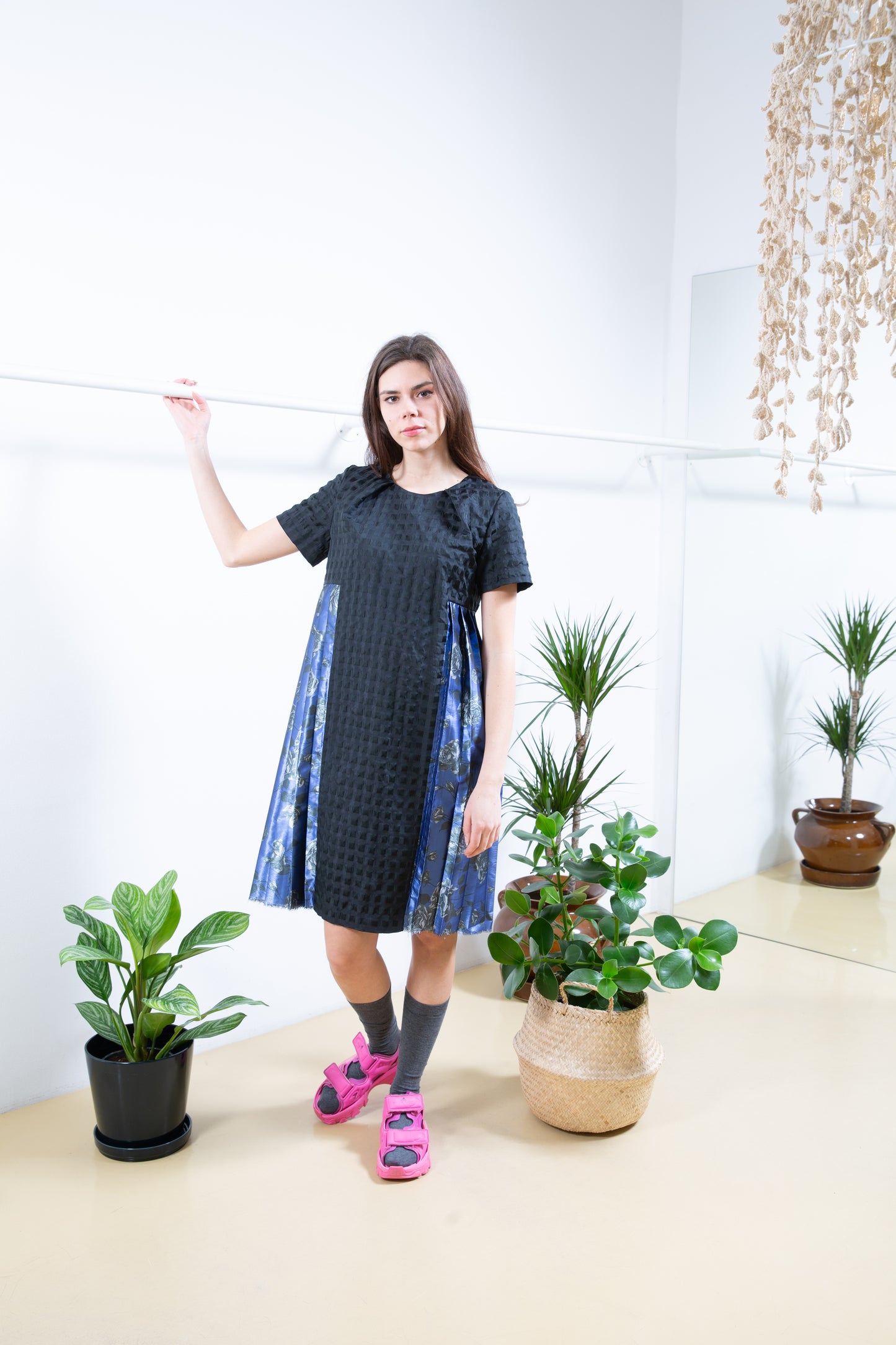 Black Dress with Plisse