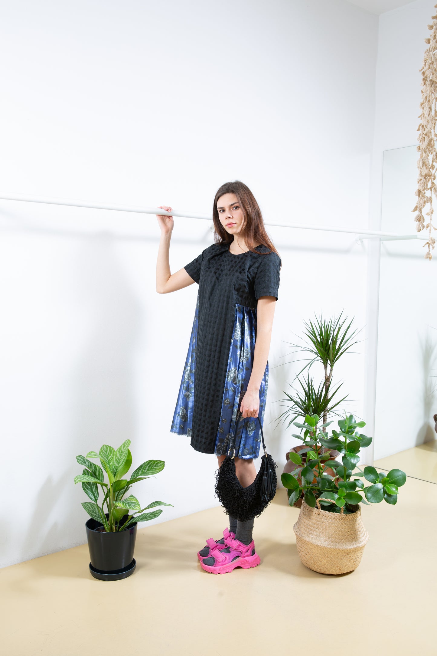 Black Dress with Plisse