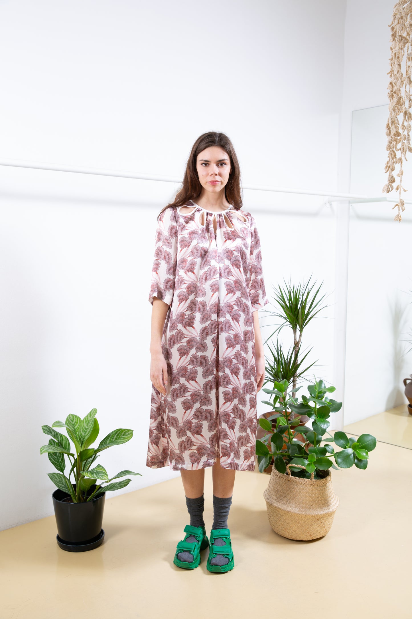 Teardrop Dress with Floral Pattern