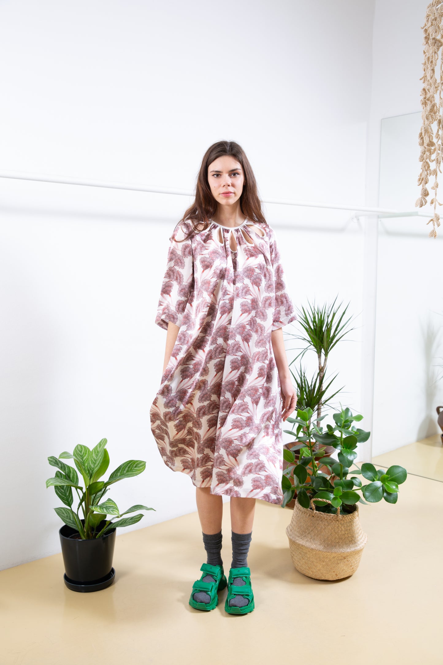Teardrop Dress with Floral Pattern