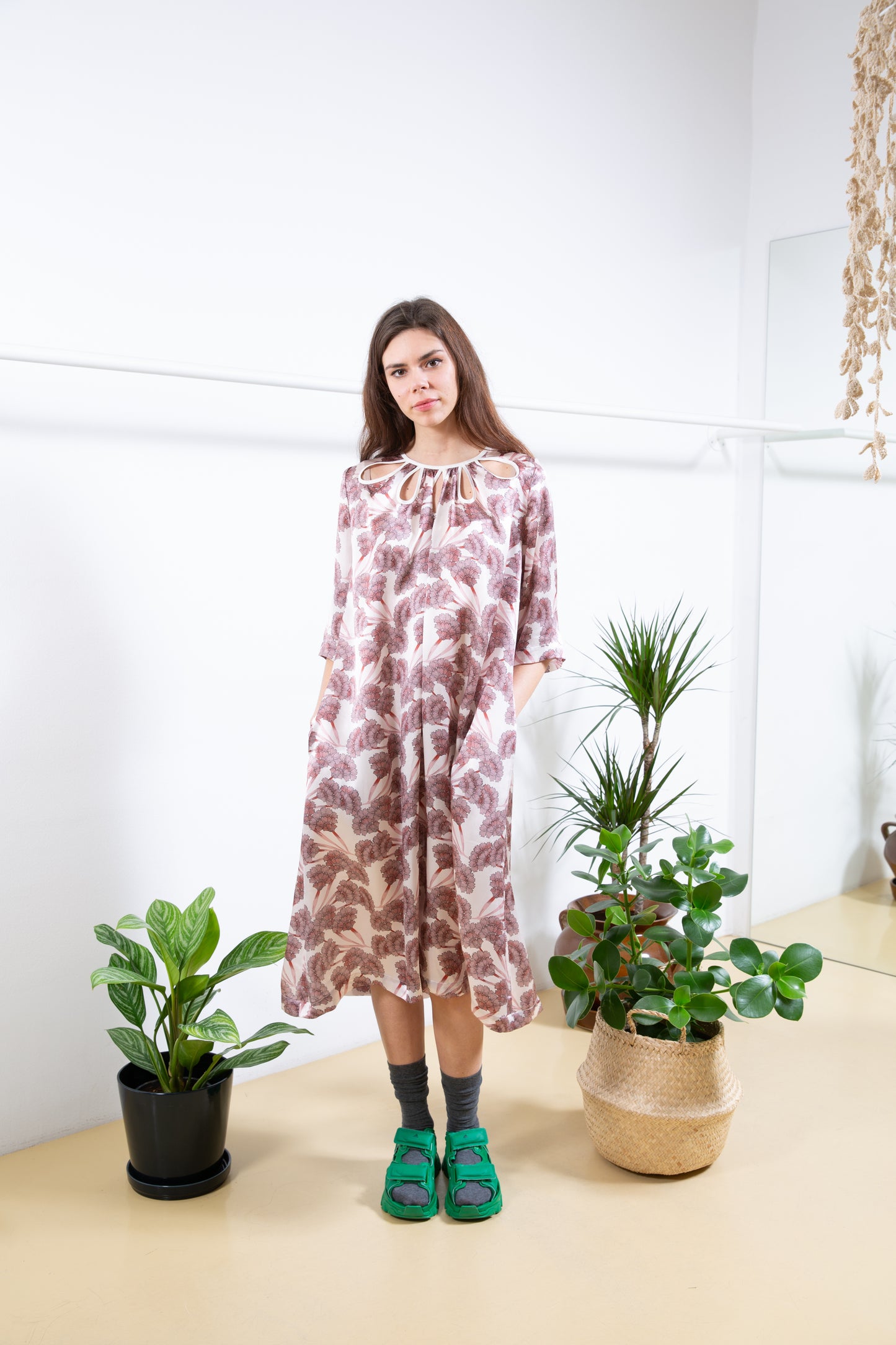 Teardrop Dress with Floral Pattern