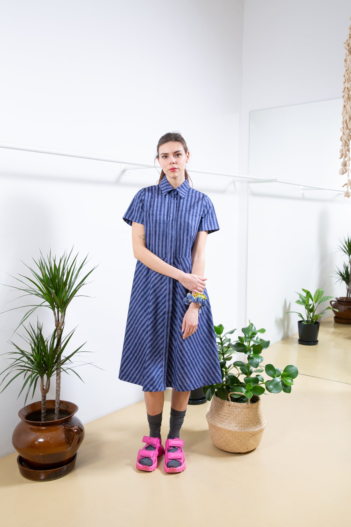 Dark Blue Shirt Dress