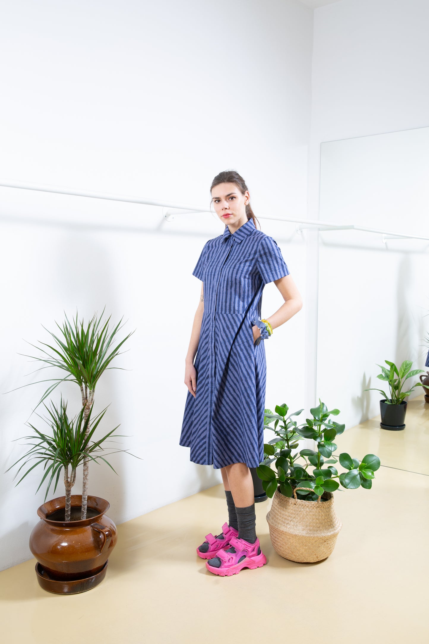 Dark Blue Shirt Dress