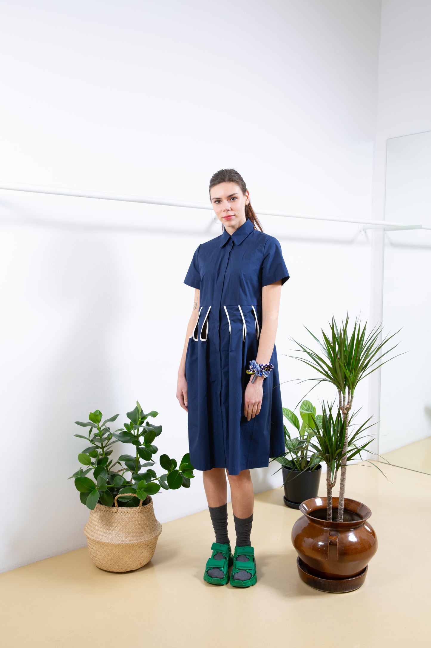 Navy Shirt Dress