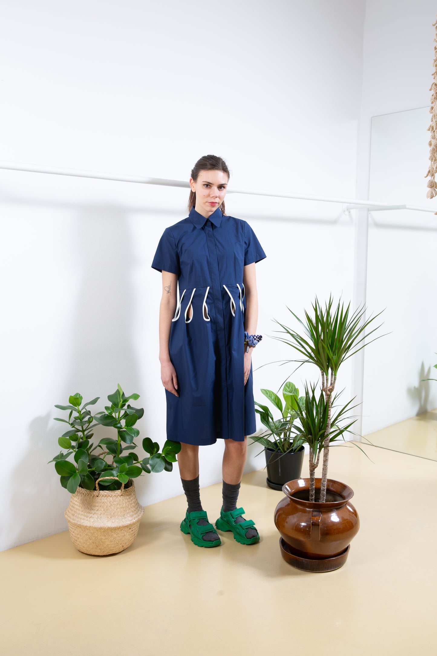 Navy Shirt Dress