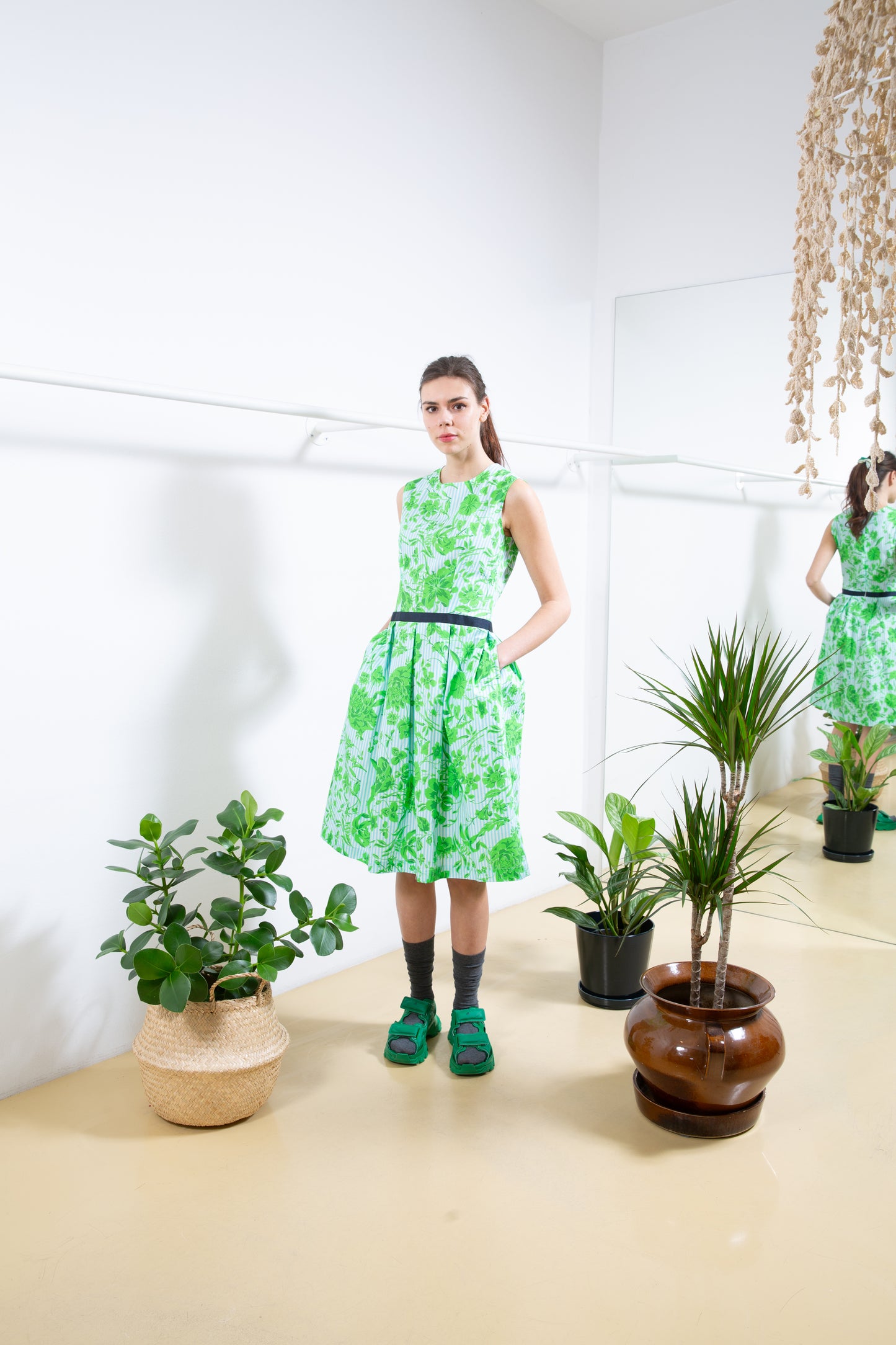 Green Floral Dress