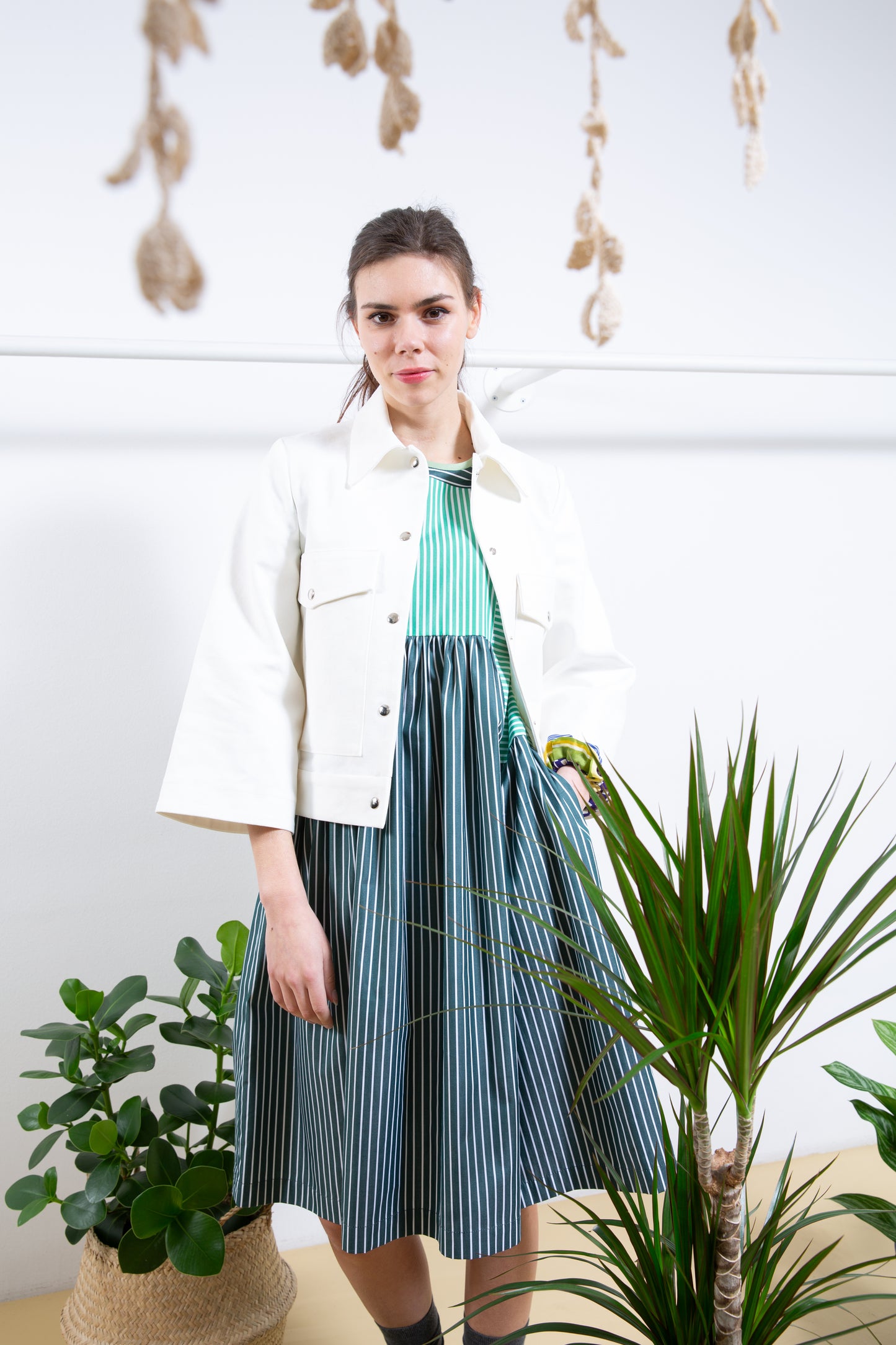 Green Striped Dress
