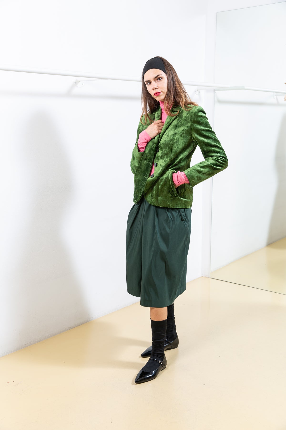 Green Velvet Tailored Jacket