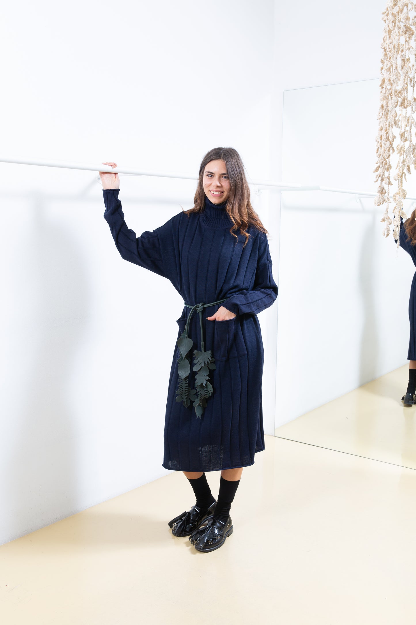 Dark Blue Sweater Dress