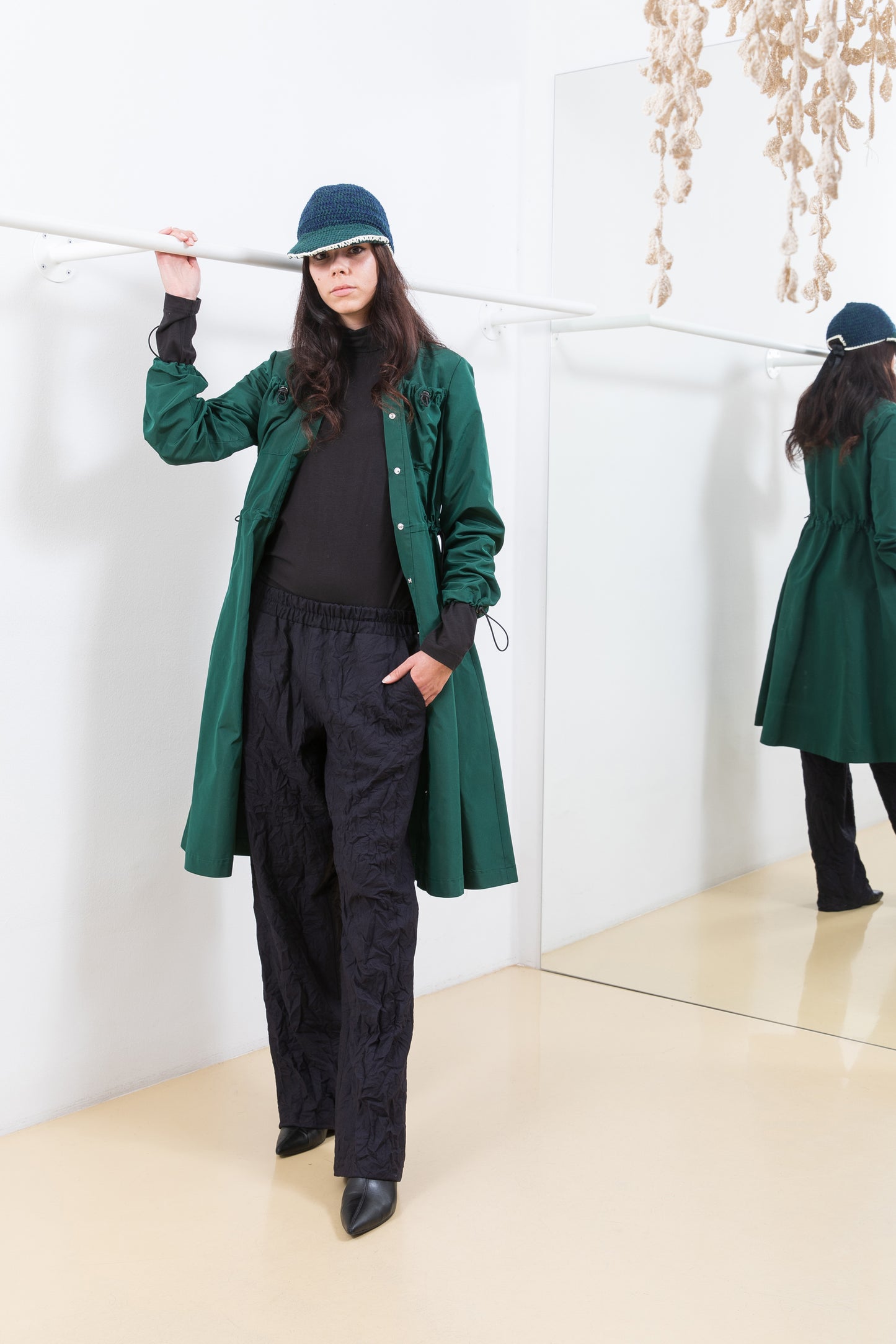 GREEN SHIRT DRESS