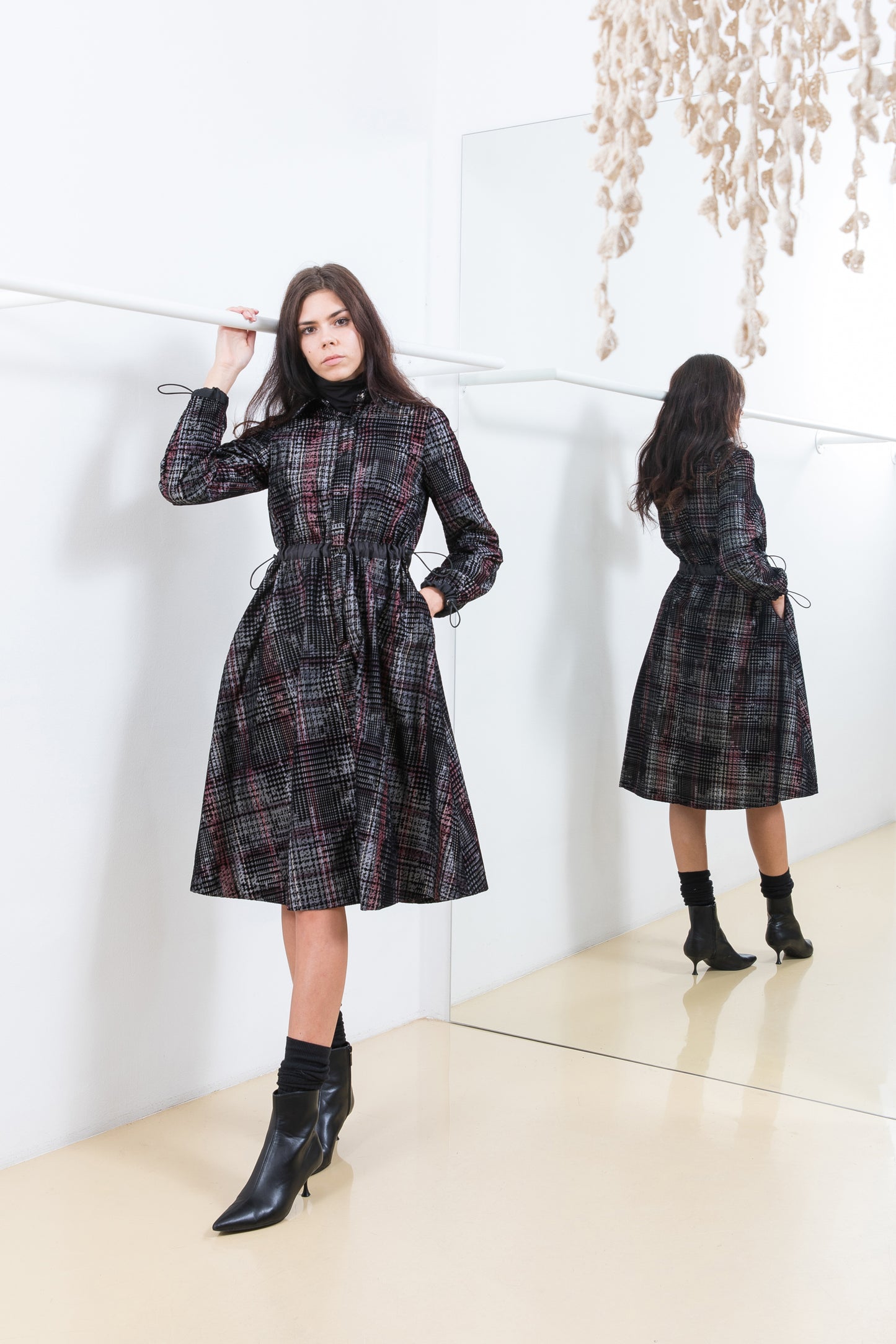 PLAID SHIRT DRESS