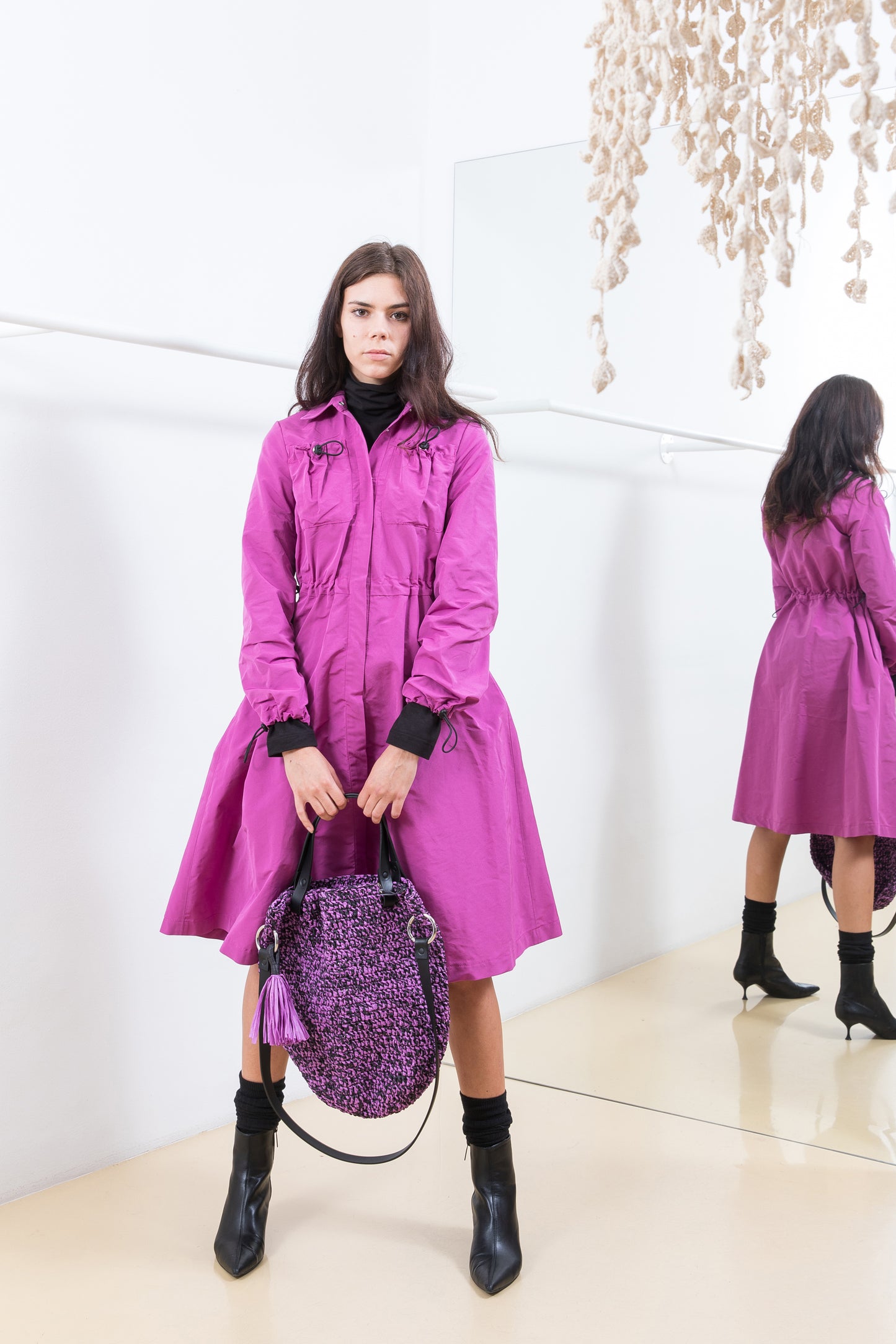 PURPLE SHIRT DRESS