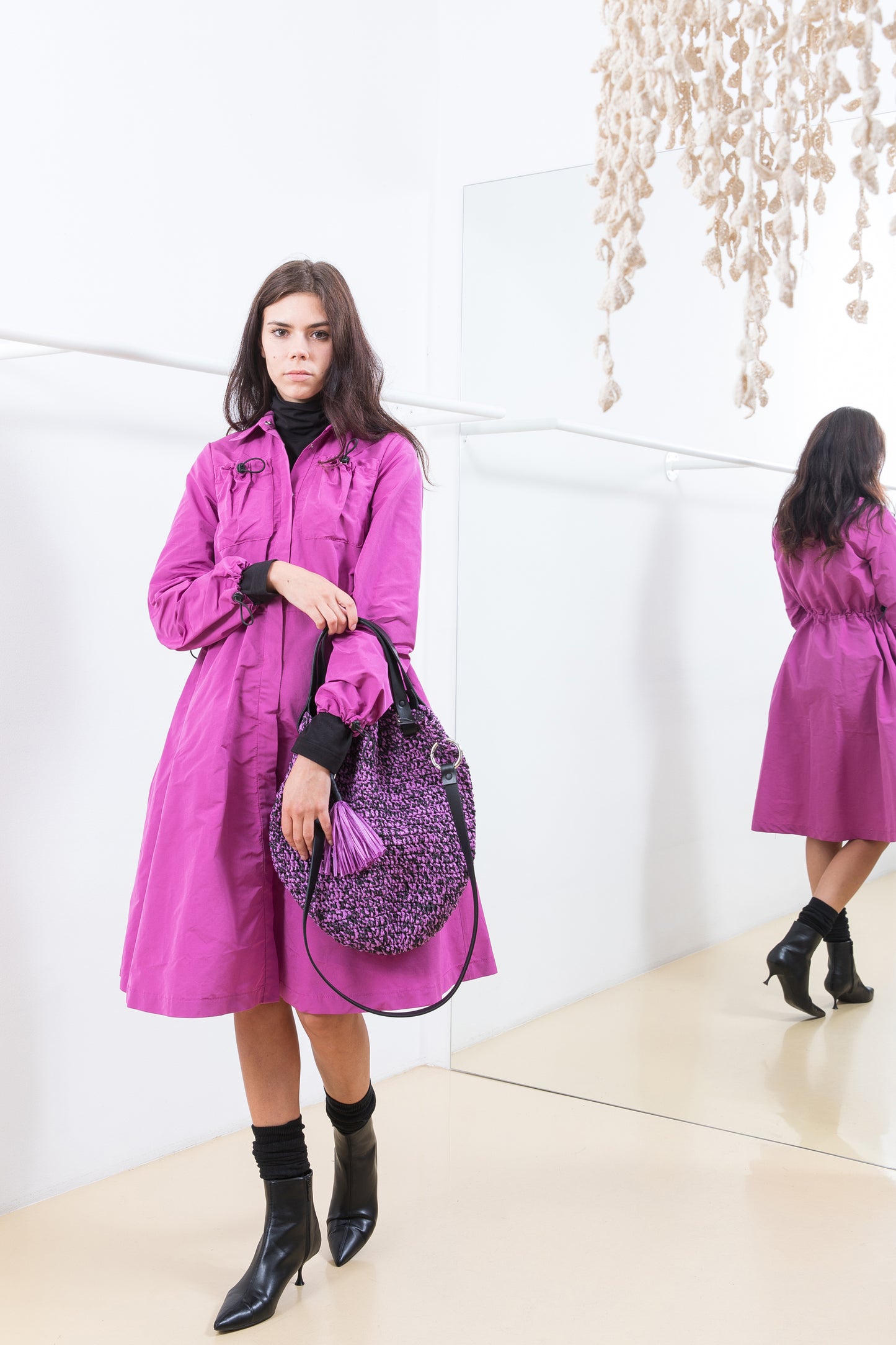 PURPLE SHIRT DRESS