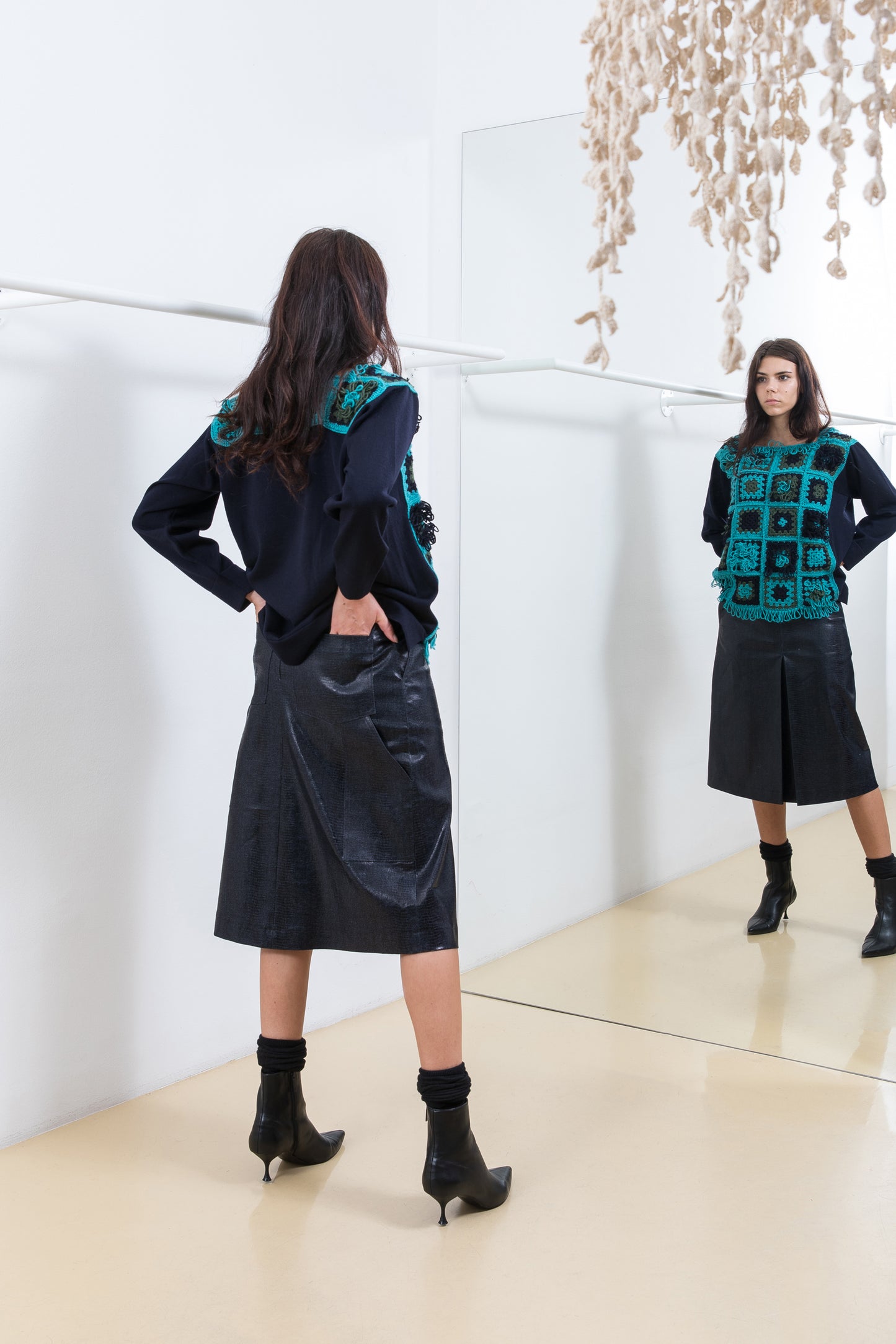 SNAKE-PRINT SKIRT