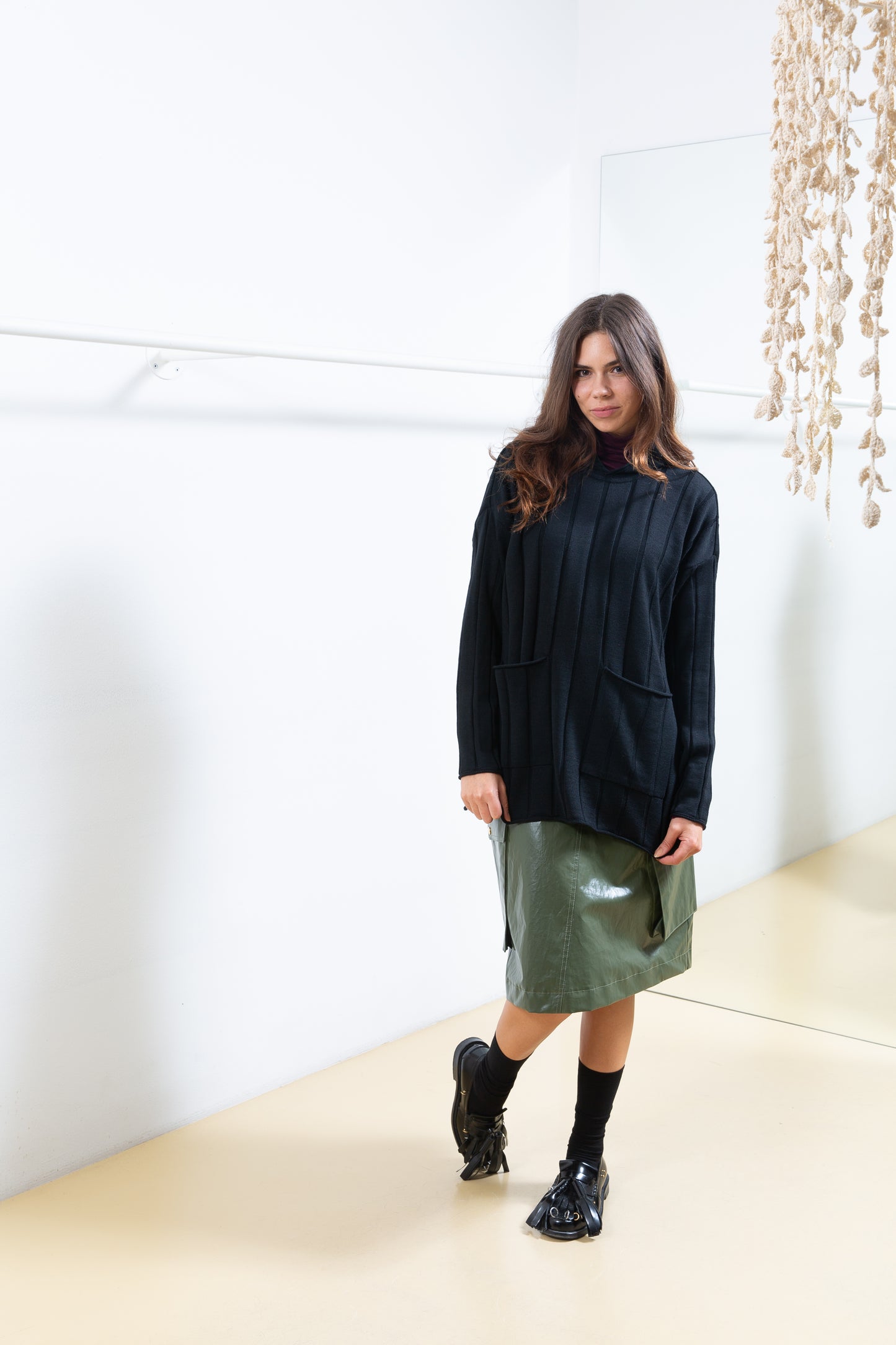 Navy Ribbed Sweater