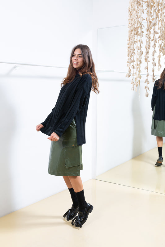 Navy Ribbed Sweater