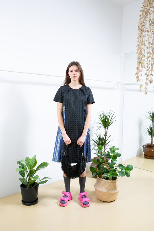Black Dress with Plisse