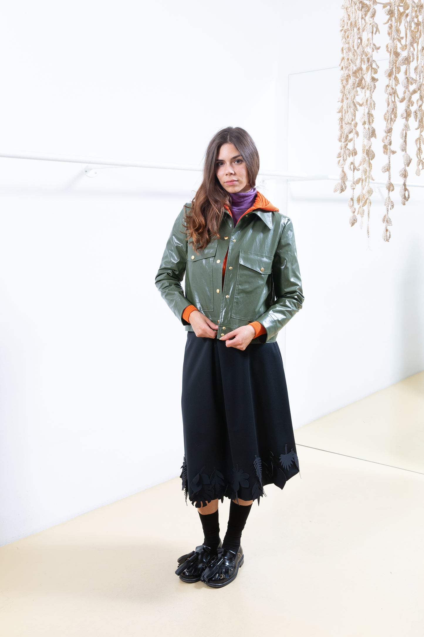 Black Skirt with Applique