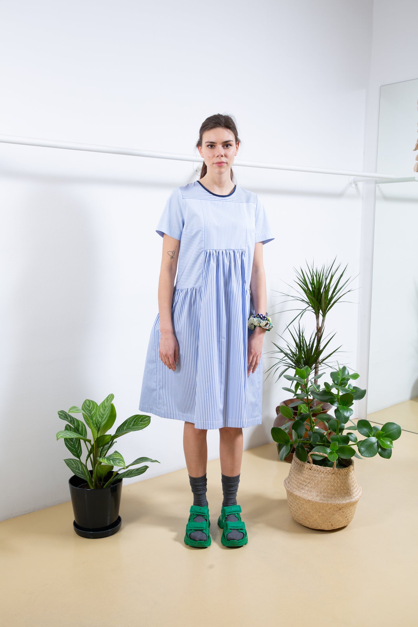 Blue Striped Dress