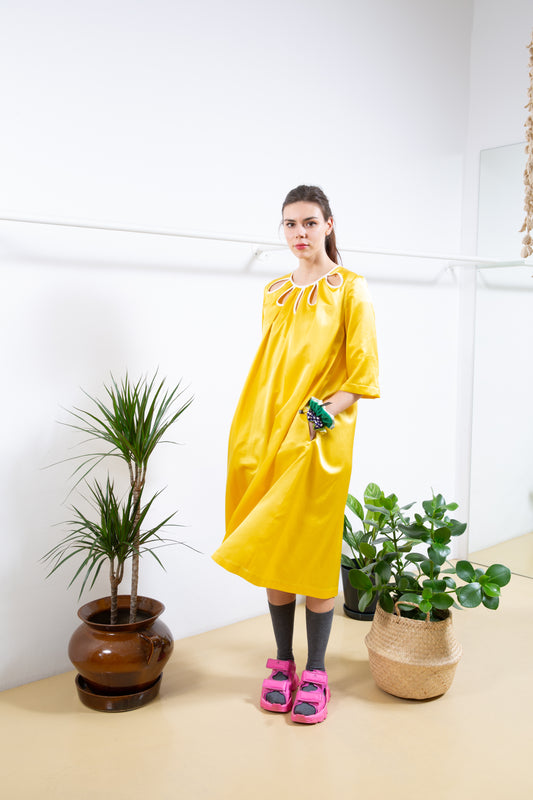 Teardrop Dress in Yellow