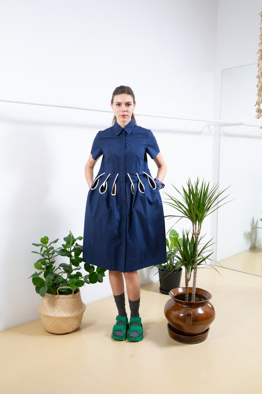 Navy Shirt Dress