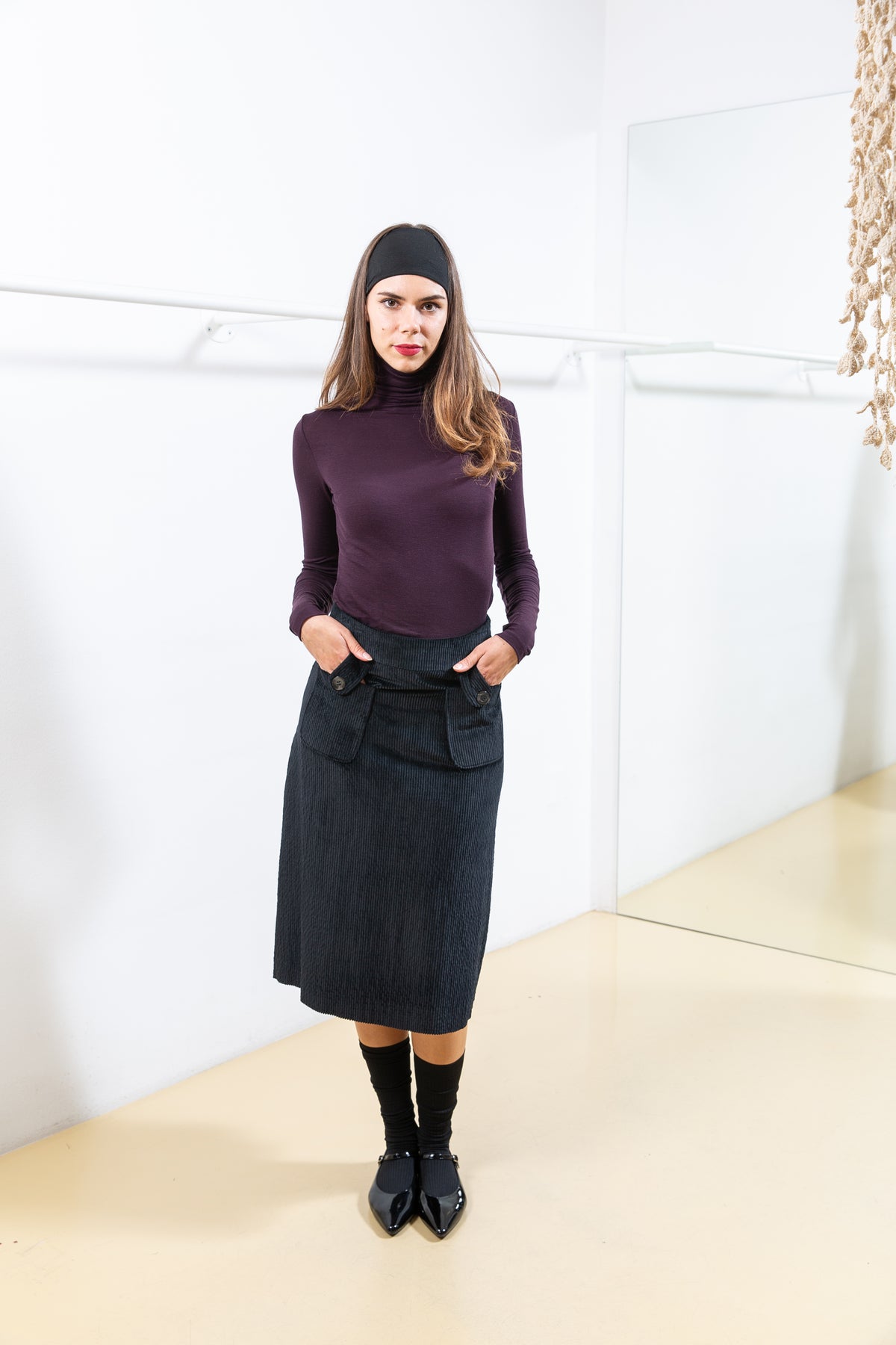 Black and Green Skirt