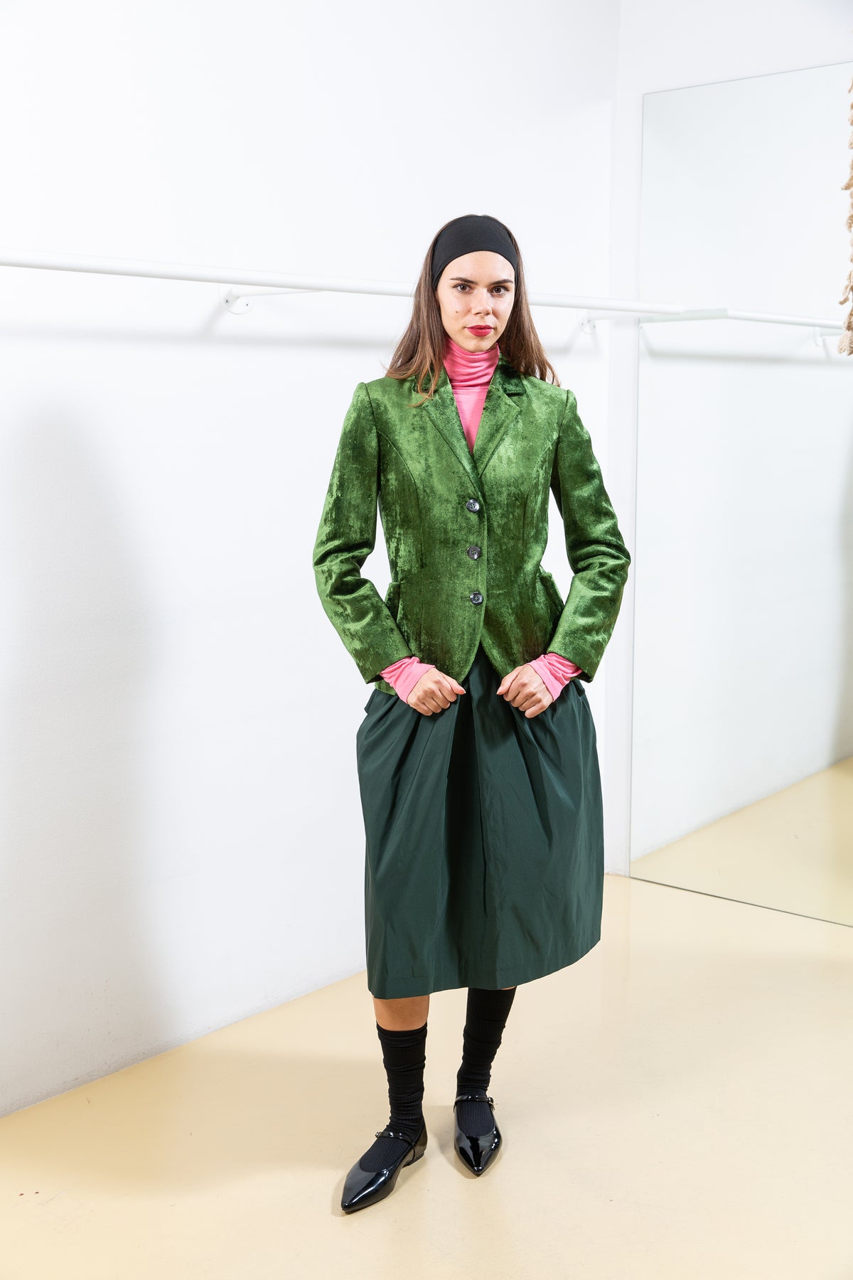 Green Velvet Tailored Jacket