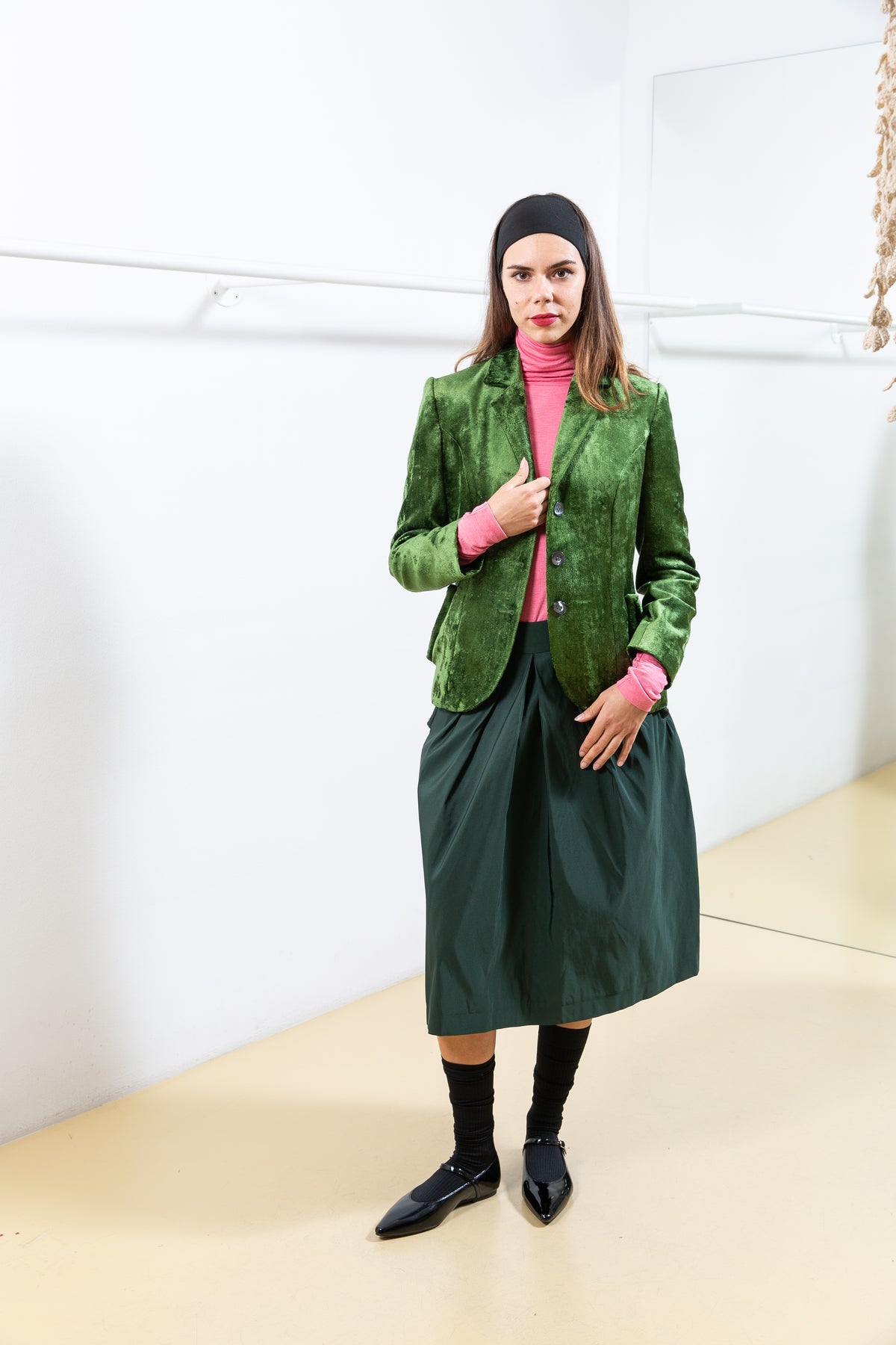 Green Velvet Tailored Jacket