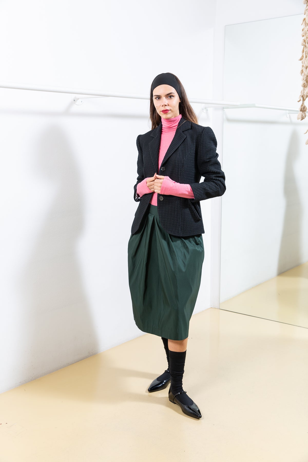 Black Textured Tailored Jacket