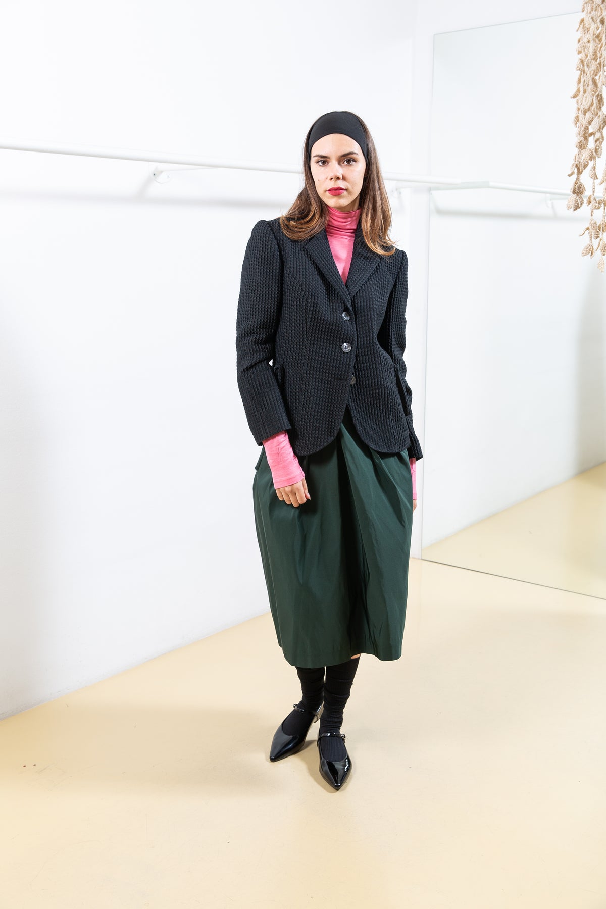 Black Textured Tailored Jacket