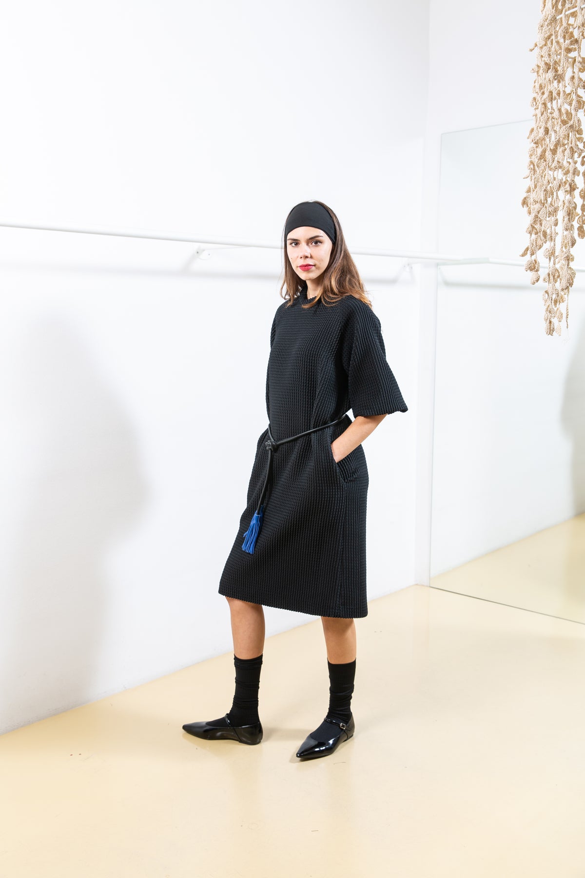 Textured Black Dress