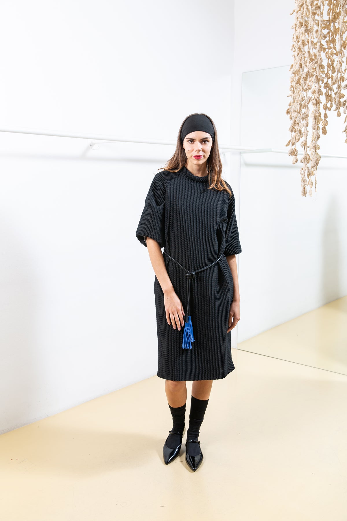 Textured Black Dress