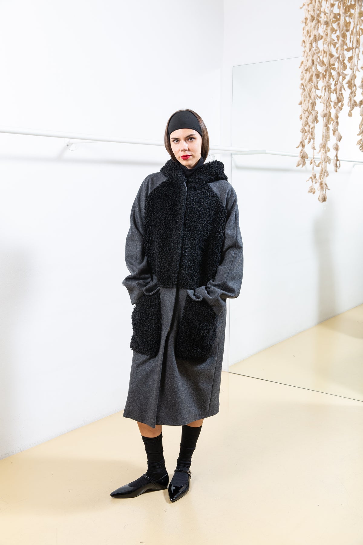 Grey and Black Textured coat