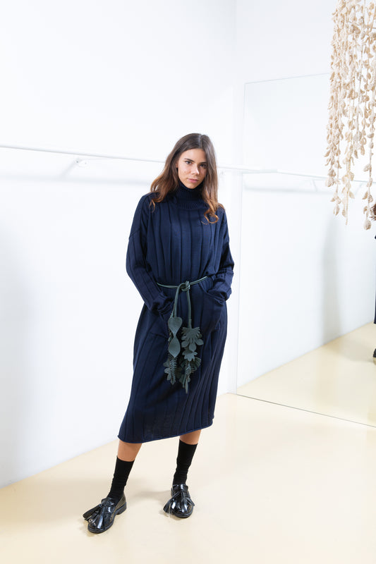 Dark Blue Sweater Dress