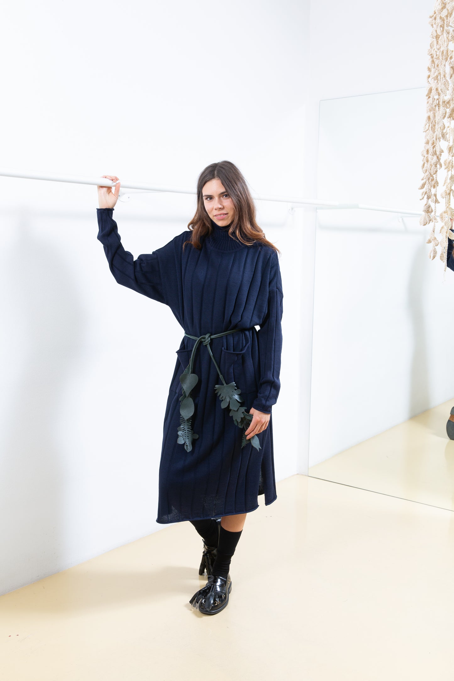 Dark Blue Sweater Dress