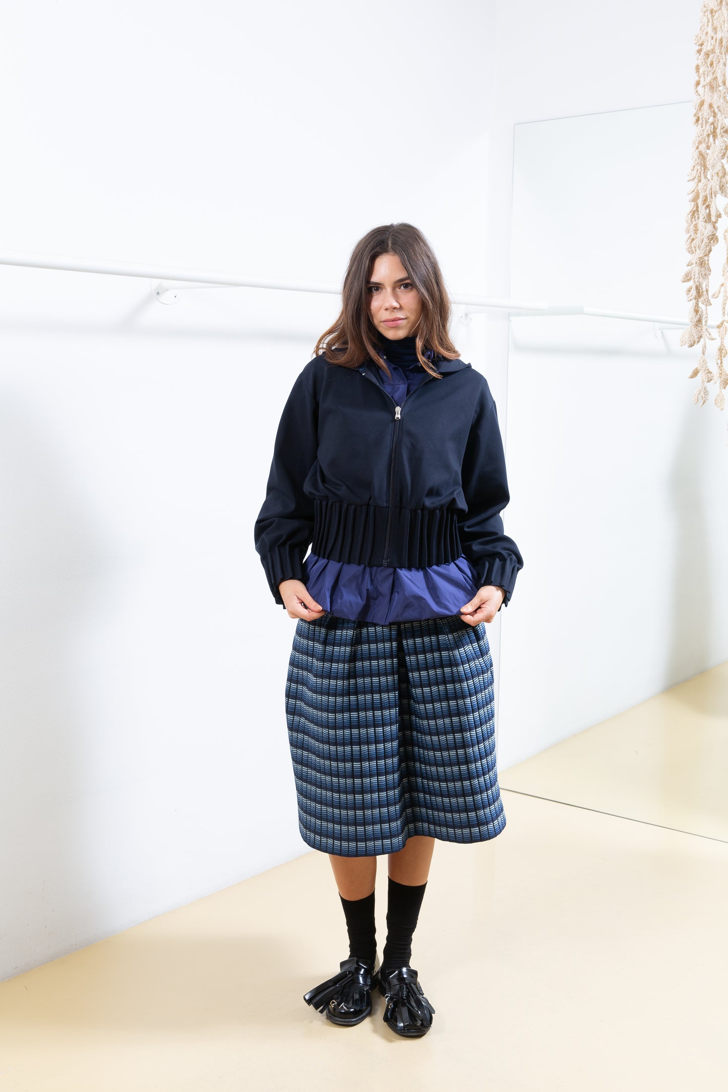 Blue Patterned Skirt