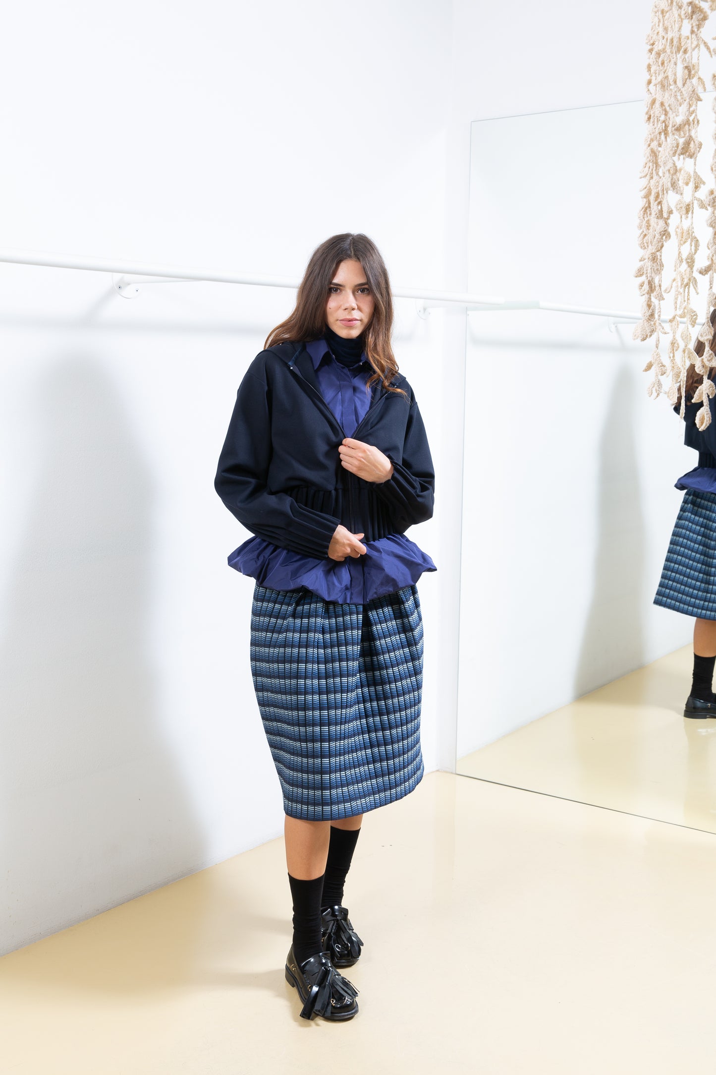 Blue Patterned Skirt