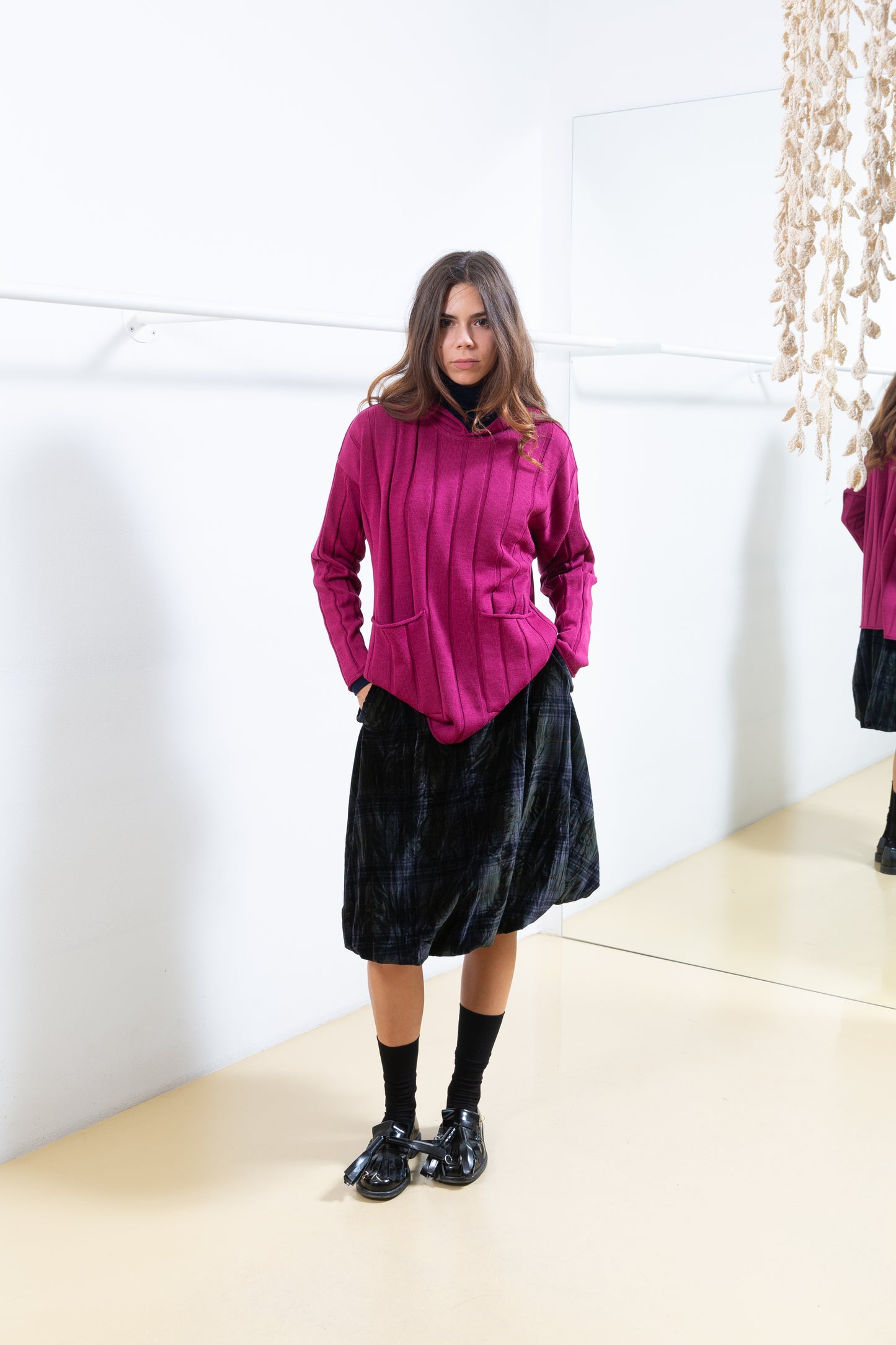 Pink Ribbed Sweater