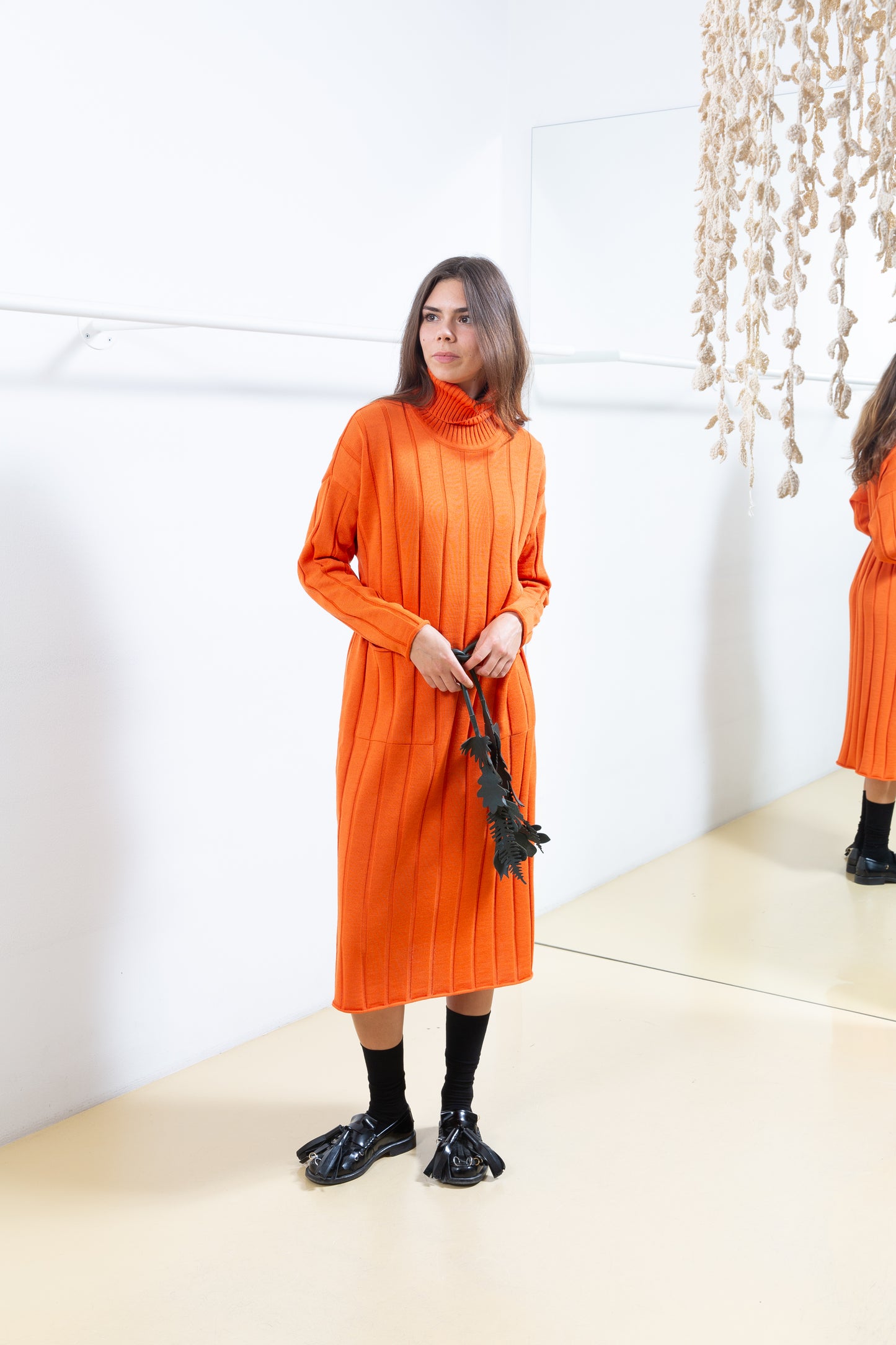 Orange Sweater Dress